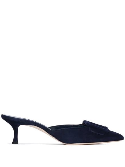 Женские мюли Manolo Blahnik Maysale 50 мм, синие