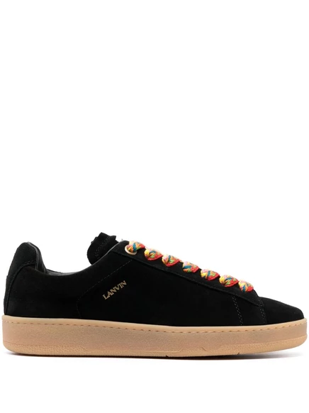 Мужские кроссовки Lanvin из замши, черные