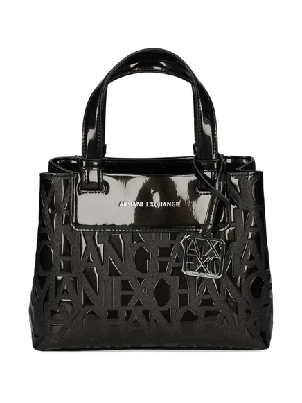 Женская сумка-тоут Armani Exchange с тиснением логотипа, черная