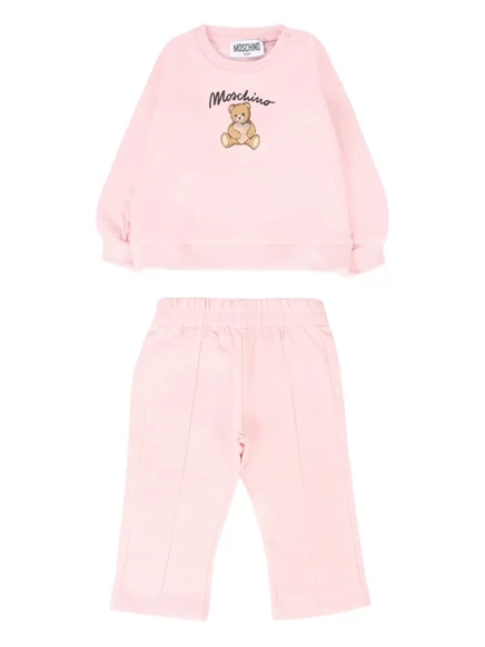 Детский костюм Moschino с принтом мишки, розовый