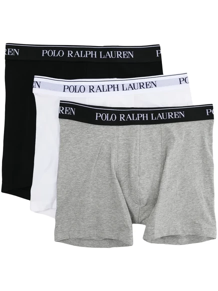 Мужские боксеры Polo Ralph Lauren 3 шт. хлопок, черный/белый/серый