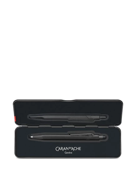 Ручка шариковая Caran d'Ache металлическая, черная