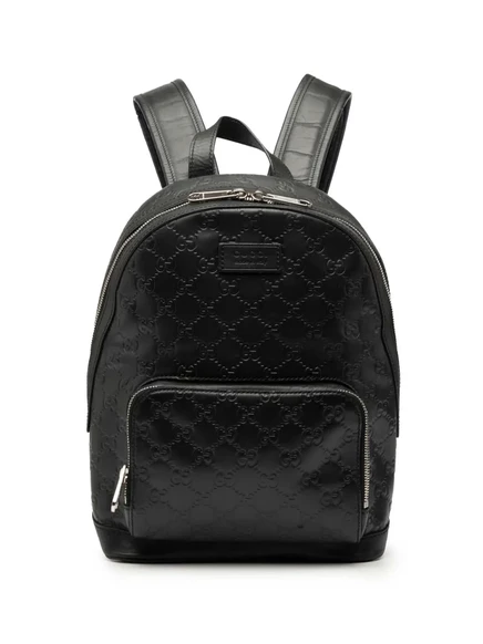 Рюкзак Gucci Pre-Owned Guccissima кожаный, черный