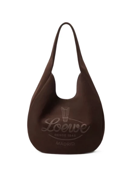 Мужская сумка LOEWE Roomy из замши, коричневая
