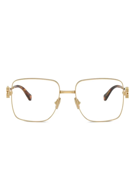 Солнцезащитные очки Miu Miu квадратные, золотистые