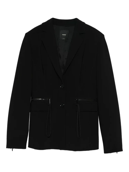 Женский жакет PINKO Faustina на молнии, чёрный