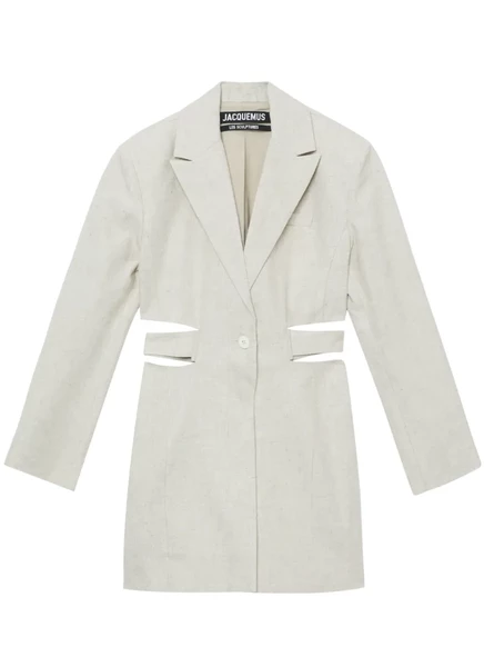 Женское платье-пиджак Jacquemus La Robe Bari, бежевое