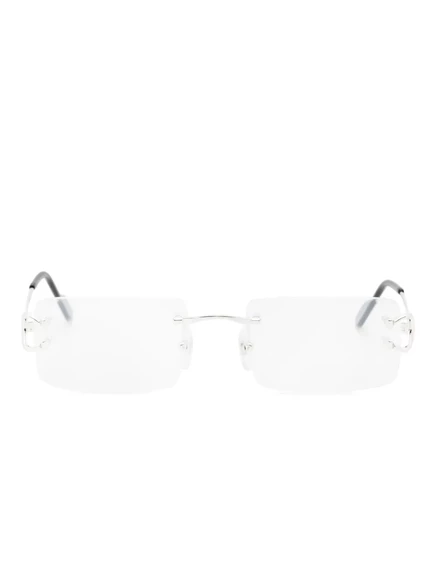 Очки Cartier Eyewear C прямоугольные, серебристые
