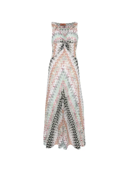 Женское макси-платье Missoni без рукавов, бежевое