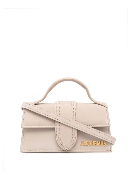 Кожаная сумка-тоут Jacquemus Le Bambino neutrals