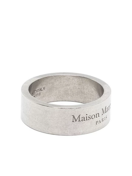 Кольцо-браслет с выгравированным логотипом Maison Margiela silver