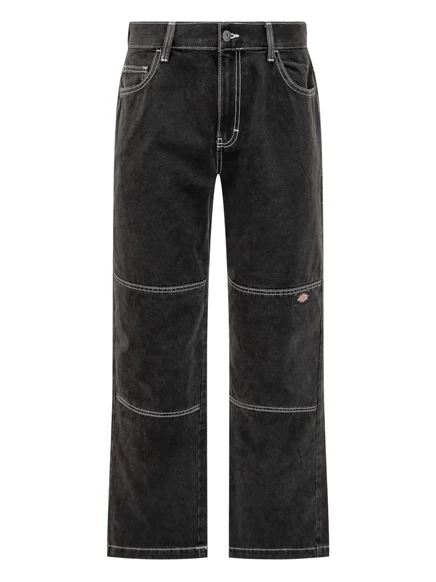 Мужские джинсы Dickies regular с двойной прострочкой, черные