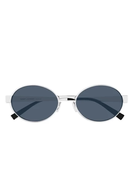 Солнцезащитные очки Saint Laurent Eyewear круглые, серебристые