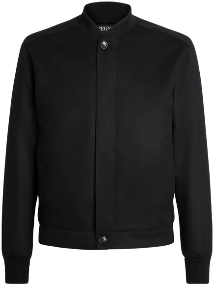 Мужская куртка-бомбер Zegna Oasi из кашемира, черная