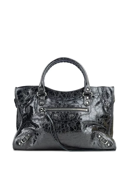 Маленькая сумка-тоут Balenciaga Le City с металлической ручкой сверху от Balenciaga Le City grey