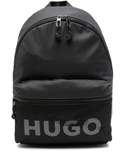 Мужской рюкзак Hugo с принтом логотипа, черный