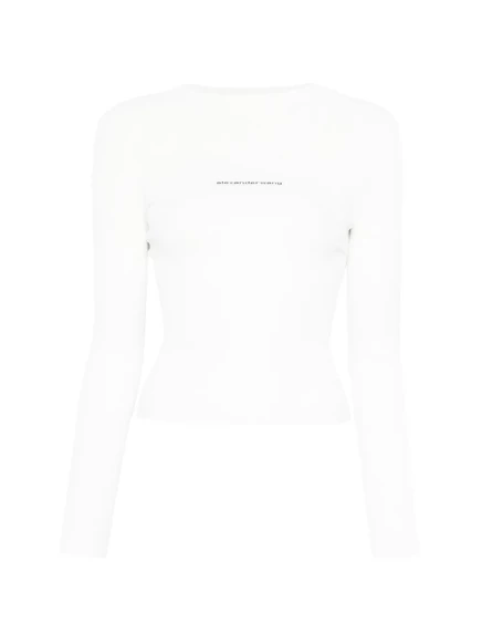 Женская футболка Alexander Wang с логотипом, белая