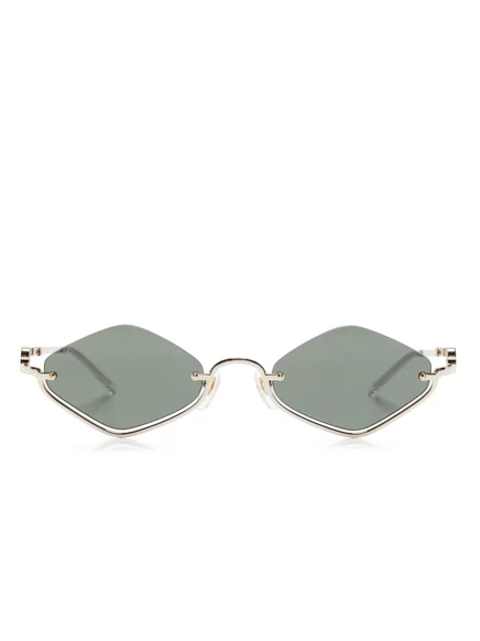 Солнцезащитные очки в геометрической оправе Gucci Eyewear gold