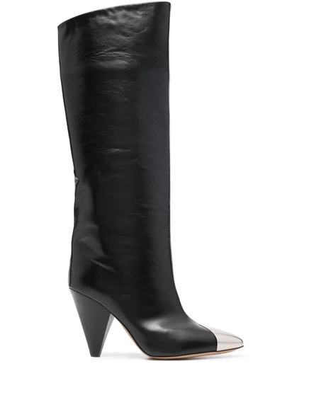 Кожаные сапоги до колена ISABEL MARANT Lilezio длиной 95 мм black