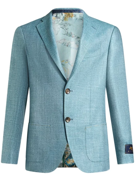 Блейзер с нашивкой с логотипом ETRO blue