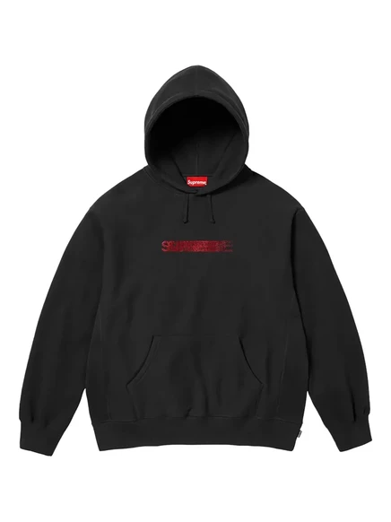 Мужская толстовка Supreme x Swarovski с кристаллами, черная