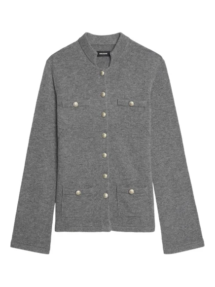 Кардиган с эффектом меланжа от Zadig&Voltaire grey