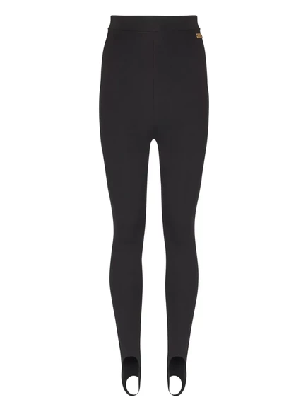 Женские леггинсы Balmain с подпругой, черные