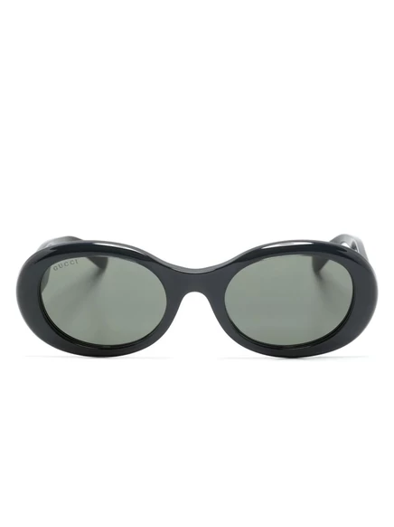 Солнцезащитные очки в овальной оправе Gucci Eyewear black