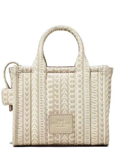 Кожаная сумка-тоут Marc Jacobs с монограммой через плечо  neutrals