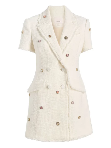Женское платье Cinq A Sept Joel, короткий рукав, белое