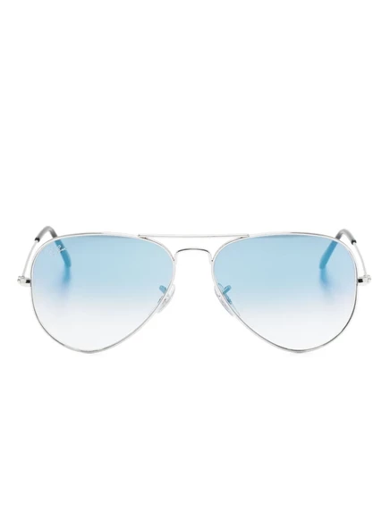 Солнцезащитные очки Ray-Ban Aviator Metal, серебристые