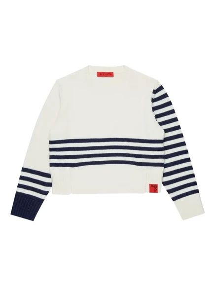 Детский джемпер MAX&Co. Kids в полоску, белый