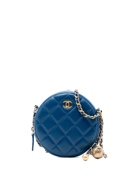 Сумка-клатч Chanel Pre-Owned Pearl Crush, синяя
