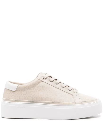 Кроссовки на плоской подошве с логотипом Calvin Klein neutrals
