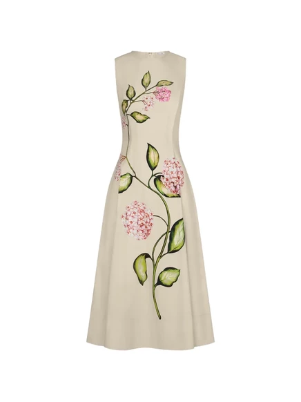 Женское макси-платье Oscar de la Renta Porcelain, бежевый