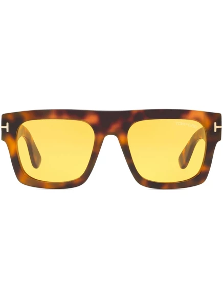 Солнцезащитные очки в квадратной оправе TOM FORD Eyewear Fausto green