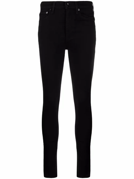 зауженные джинсы rag & bone с высокой талией black