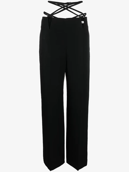 Женские брюки Dion Lee прямого кроя, черные