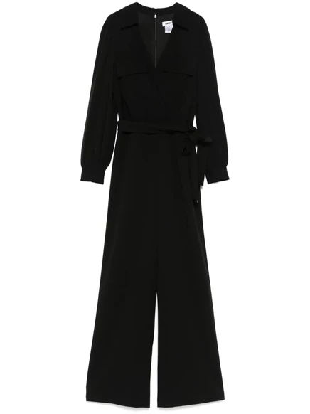 Женский комбинезон DKNY с рукавами-фонариками, черный