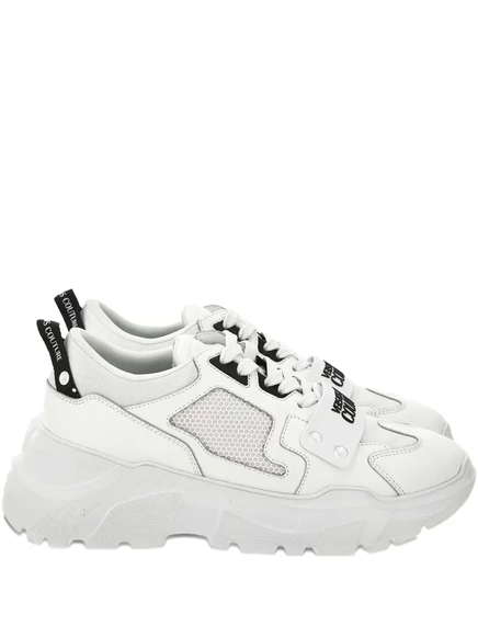Мужские кроссовки Versace Jeans Couture Speedtrack из сетки с логотипом, белые