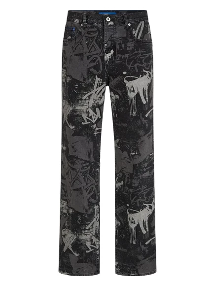 Мужские джинсы Karl Lagerfeld Jeans с принтом, черные