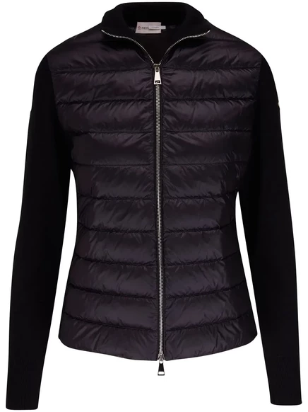 Стеганая шерстяная куртка Moncler black