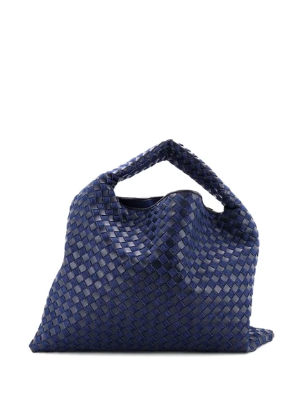 Женская сумка Bottega Veneta Pre-Owned Hop Intrecciato, кожа/деним, синяя