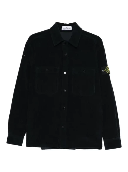 Куртка-рубашка из вельвета Stone Island blue