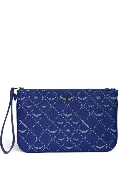 Женский клатч Zadig & Voltaire с крыльями и звездами, синий
