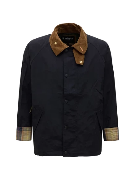 Мужской бомбер Barbour с вельветовым воротником, синий