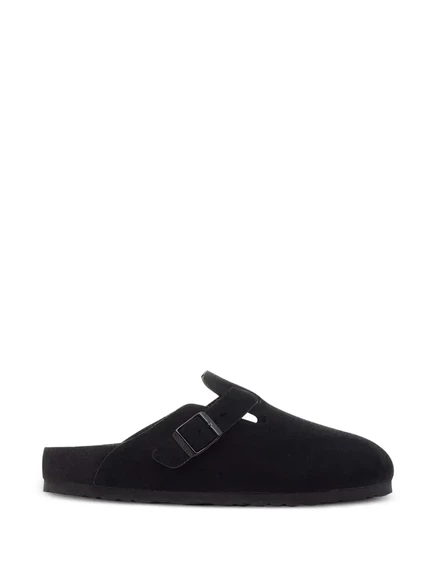Женские мюли Birkenstock Boston с пряжкой, черные