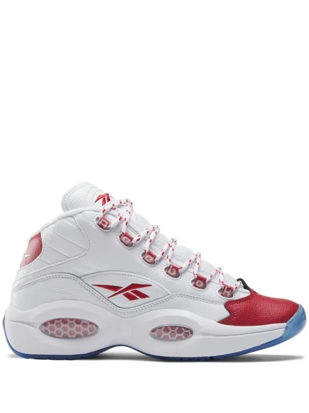 Кроссовки Reebok Question Mid из кожи и текстиля, белые