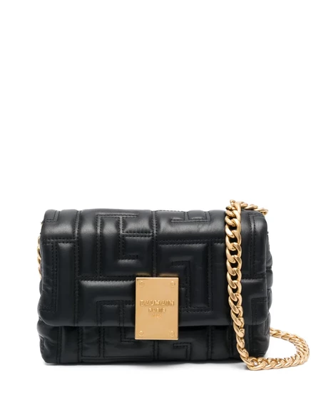 Маленькая стеганая сумка через плечо Balmain 1945 года выпуска black