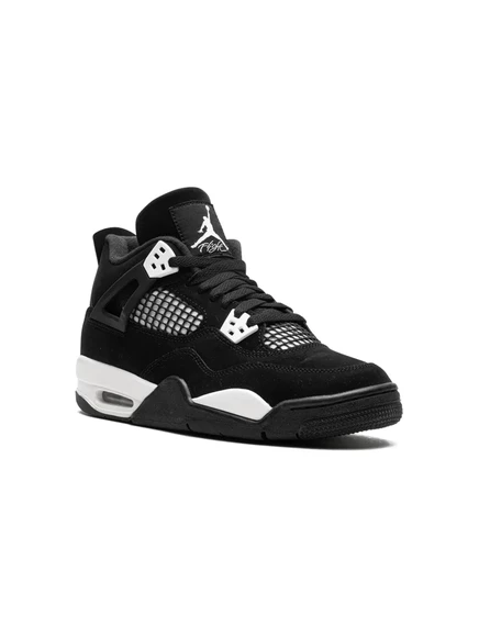 Детские кроссовки Jordan AJ4 Retro «White Thunder», черные